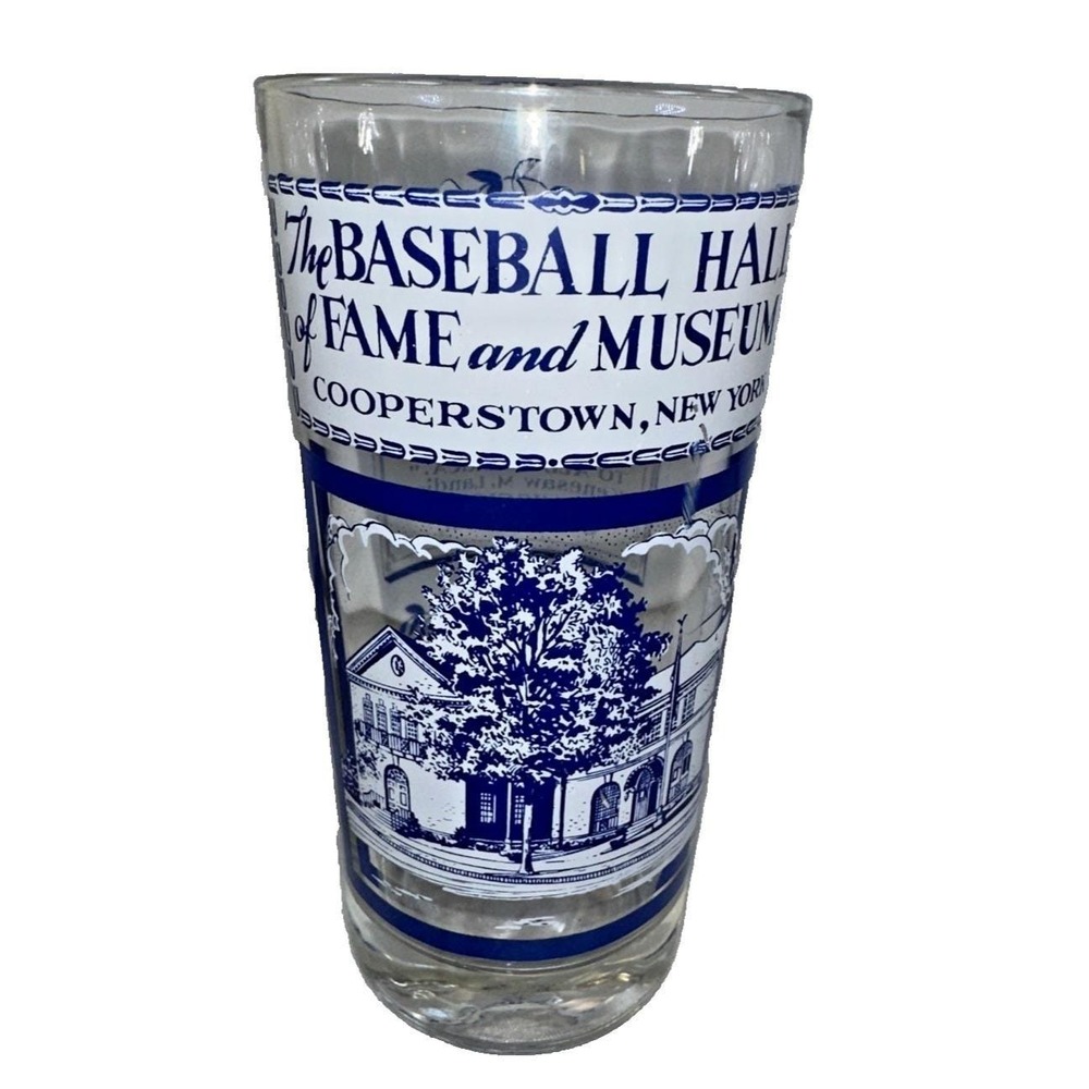 Vintage 1970's National Baseball Hall Of Fame Cooperstown Museum Glass RARE 5.5"